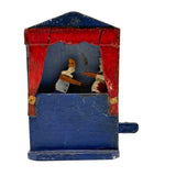 Scarce and Marvelous Antique German Erzgebirge Mechanical Punch and Judy Show