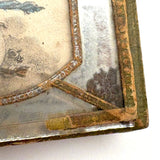 Antique Mirrored Box with Butterfly Woman and Match Striker Bottom