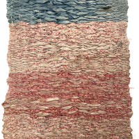 Gorgeous 19th C. Handwoven Mat of Calico Fabrics