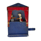 Scarce and Marvelous Antique German Erzgebirge Mechanical Punch and Judy Show