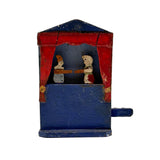 Scarce and Marvelous Antique German Erzgebirge Mechanical Punch and Judy Show