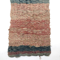 Gorgeous 19th C. Handwoven Mat of Calico Fabrics