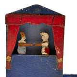 Scarce and Marvelous Antique German Erzgebirge Mechanical Punch and Judy Show