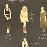 Rough But Charming 1920s Photo Album Photo Collage, Simply Framed