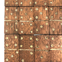 Old Handmade Wooden Dominoes in Great Old Slide Top Box