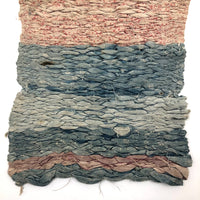 Gorgeous 19th C. Handwoven Mat of Calico Fabrics