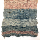 Gorgeous 19th C. Handwoven Mat of Calico Fabrics