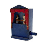 Scarce and Marvelous Antique German Erzgebirge Mechanical Punch and Judy Show