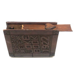 1922 Folk Art Carved "Adam and Eve Joke Book" with Surprise Snake