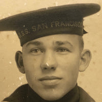 Handsome Young Sailor, USS San Francisco, C. WW2 Snapshot
