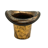 SOLD Golden Top Hat with Great Patina (and Hole at Center for Unknown Purpose!)