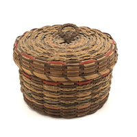 Lovely Penobscot Sweet Grass and Ash Splint Small Basket with Marvelous Color