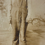 Highly Empathetic Occupational Portrait of a Young Man with Calipers, Antique RPPC