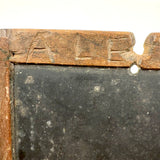 Alex's Carved Into, Beautifully Worn 19th Century School Slate with Angled Etched Lines