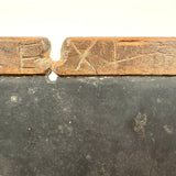 Alex's Carved Into, Beautifully Worn 19th Century School Slate with Angled Etched Lines