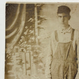 Highly Empathetic Occupational Portrait of a Young Man with Calipers, Antique RPPC