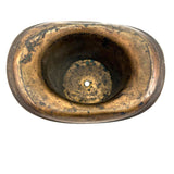 SOLD Golden Top Hat with Great Patina (and Hole at Center for Unknown Purpose!)