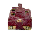 Charming Set of Six c. 1930s Painted Wooden Folk Art Houses