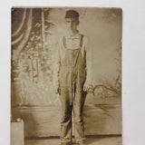 Highly Empathetic Occupational Portrait of a Young Man with Calipers, Antique RPPC