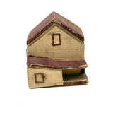 Charming Set of Six c. 1930s Painted Wooden Folk Art Houses