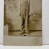 Highly Empathetic Occupational Portrait of a Young Man with Calipers, Antique RPPC