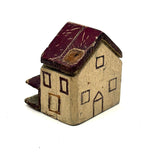 Charming Set of Six c. 1930s Painted Wooden Folk Art Houses