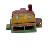 Charming Set of Six c. 1930s Painted Wooden Folk Art Houses