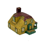 Charming Set of Six c. 1930s Painted Wooden Folk Art Houses