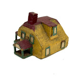 Charming Set of Six c. 1930s Painted Wooden Folk Art Houses