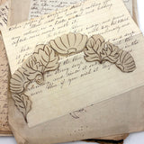19th Century British Folio with Beautifully Handwritten Notes on Wax Flower Making, Fresco Painting, Mold Making, Drawing Faces, More
