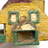 Charming Set of Six c. 1930s Painted Wooden Folk Art Houses