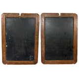 Alex's Carved Into, Beautifully Worn 19th Century School Slate with Angled Etched Lines