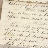 19th Century British Folio with Beautifully Handwritten Notes on Wax Flower Making, Fresco Painting, Mold Making, Drawing Faces, More