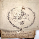 19th Century British Folio with Beautifully Handwritten Notes on Wax Flower Making, Fresco Painting, Mold Making, Drawing Faces, More