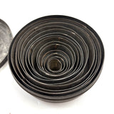 Graduated Old Set of Round Tin Cutters in Tin Case