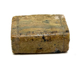 Diminutive Old Hand-Carved Green-Gray Stone Miniature Folk Art Book