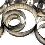 Graduated Old Set of Round Tin Cutters in Tin Case