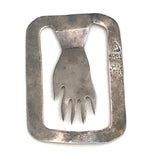Vintage Mexican Hecho En Mexico Sterling Silver Hand Shaped Bookmark