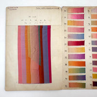Glorious Antique French Ribbon Swatch Sample Card
