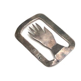 Vintage Mexican Hecho En Mexico Sterling Silver Hand Shaped Bookmark