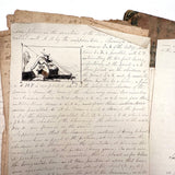 19th Century British Folio with Beautifully Handwritten Notes on Wax Flower Making, Fresco Painting, Mold Making, Drawing Faces, More