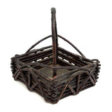Especially Lovely Antique Diamond Shaped Twig Basket with Old String Mend (Copy)