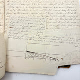 19th Century British Folio with Beautifully Handwritten Notes on Wax Flower Making, Fresco Painting, Mold Making, Drawing Faces, More