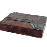 Late 19th Century "Snag Proof" Boots Copper on Wood Print Block