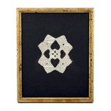 Four Hearts, Feb 1876 Iowa Cut Paper Love Token in Period Gold Leafed Frame