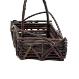 Especially Lovely Antique Diamond Shaped Twig Basket with Old String Mend (Copy)