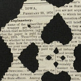 Four Hearts, Feb 1876 Iowa Cut Paper Love Token in Period Gold Leafed Frame