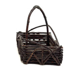 Especially Lovely Antique Diamond Shaped Twig Basket with Old String Mend (Copy)