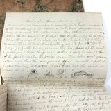 19th Century British Folio with Beautifully Handwritten Notes on Wax Flower Making, Fresco Painting, Mold Making, Drawing Faces, More