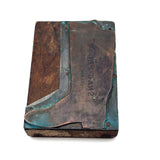 Late 19th Century "Snag Proof" Boots Copper on Wood Print Block